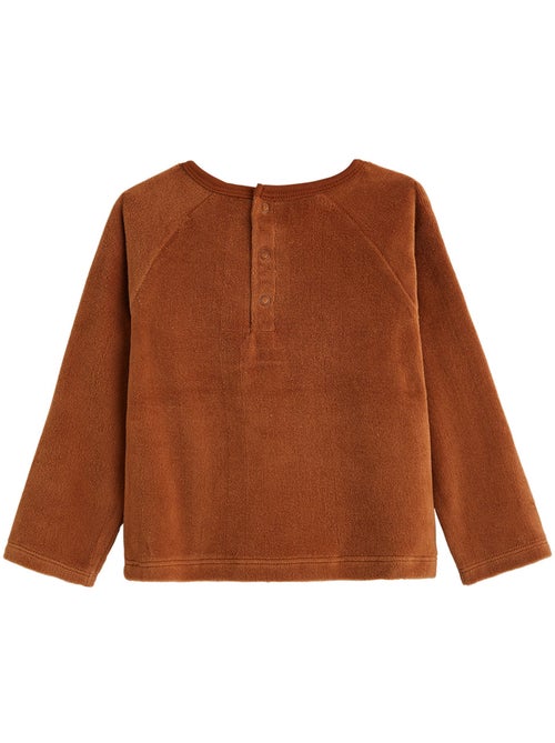 Pyjama enfant 2 pièces en velours Moka - Kiabi