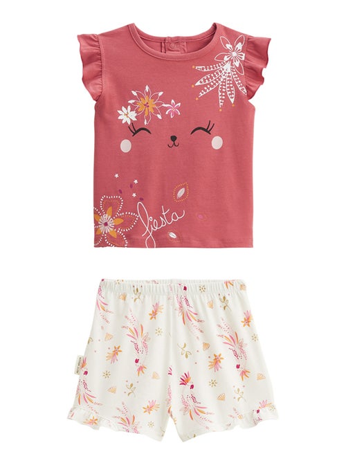 Pyjama enfant 2 pièces manches courtes Fiesta - Kiabi