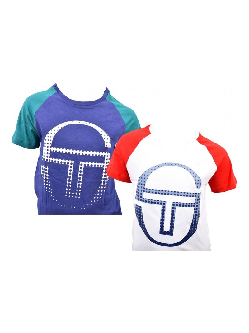 Pyjama enfant SERGIO TACCHINI - Pack de 2 Bleu Blanc - Kiabi