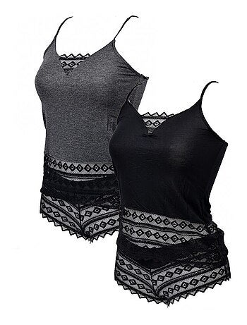 Pyjama Femme NO PUBLIK en Coton - Pack de2