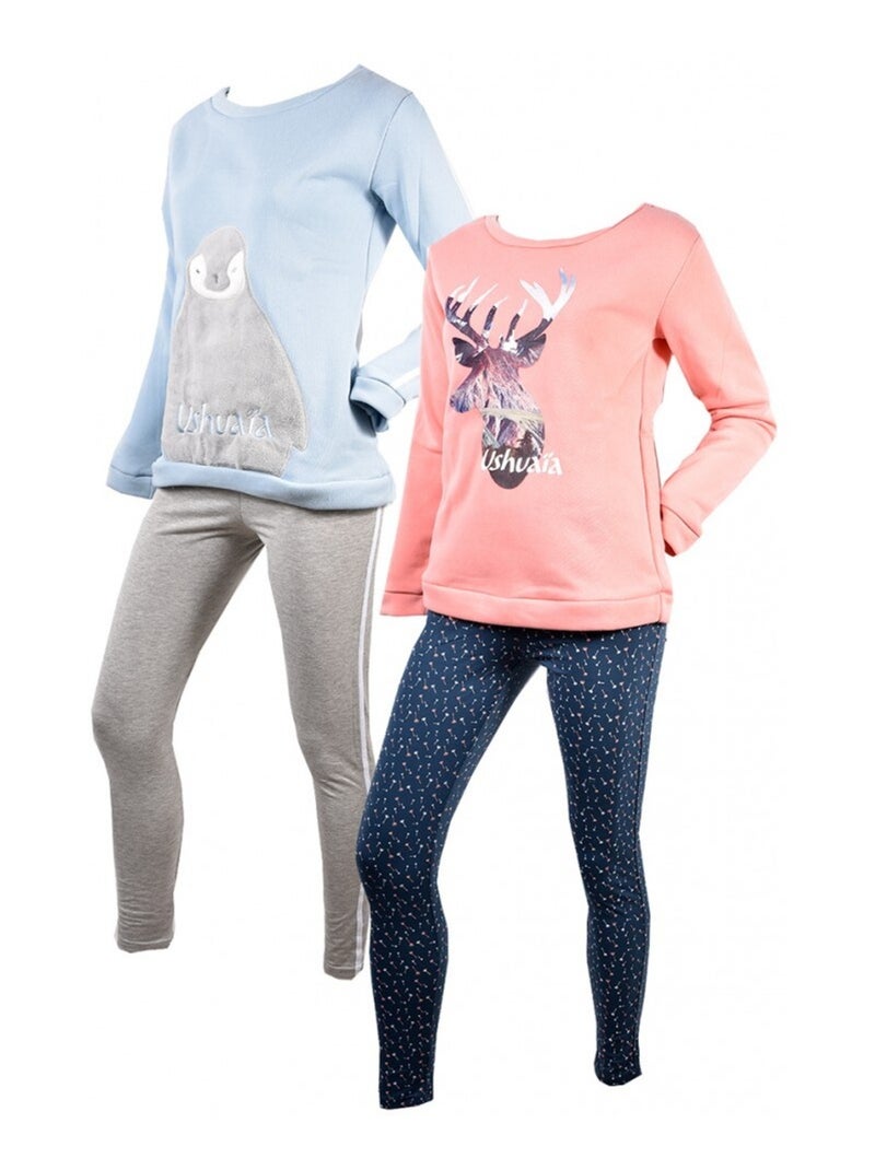 Pyjama Femme USHUAIA Bleu - Kiabi