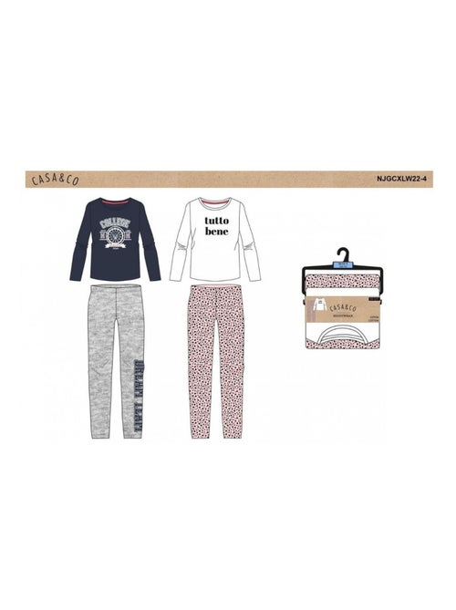 Pyjama Fille CASA AND CO - Pack de 2 - Kiabi