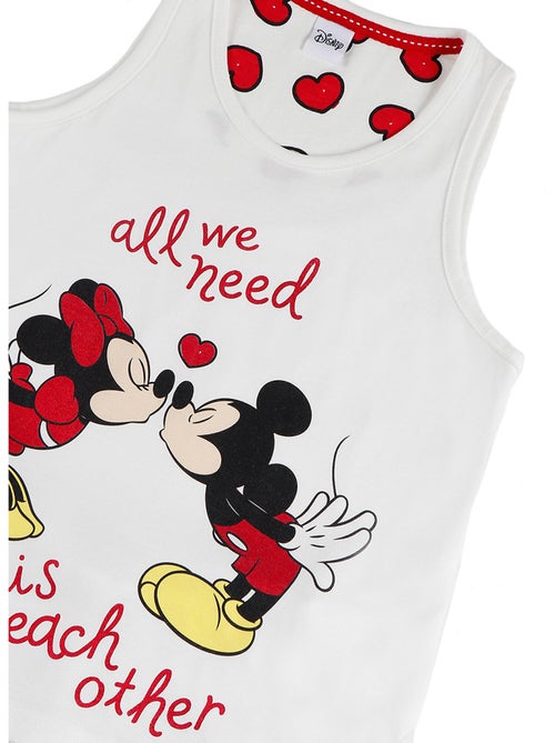 Pyjama fille short débardeur love mouse disney ivoire - Kiabi Pyjama fille short débardeur love mouse disney ivoire - Kiabi