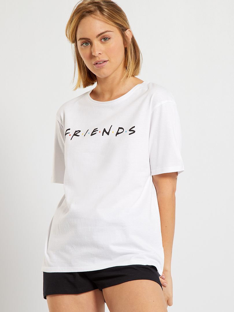 Pyjama 'Friends' wit / zwart - Kiabi