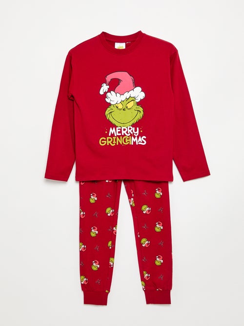 Pyjama 'Grinch' 2 pièces - T-shirt à manches longues + pantalon - Kiabi