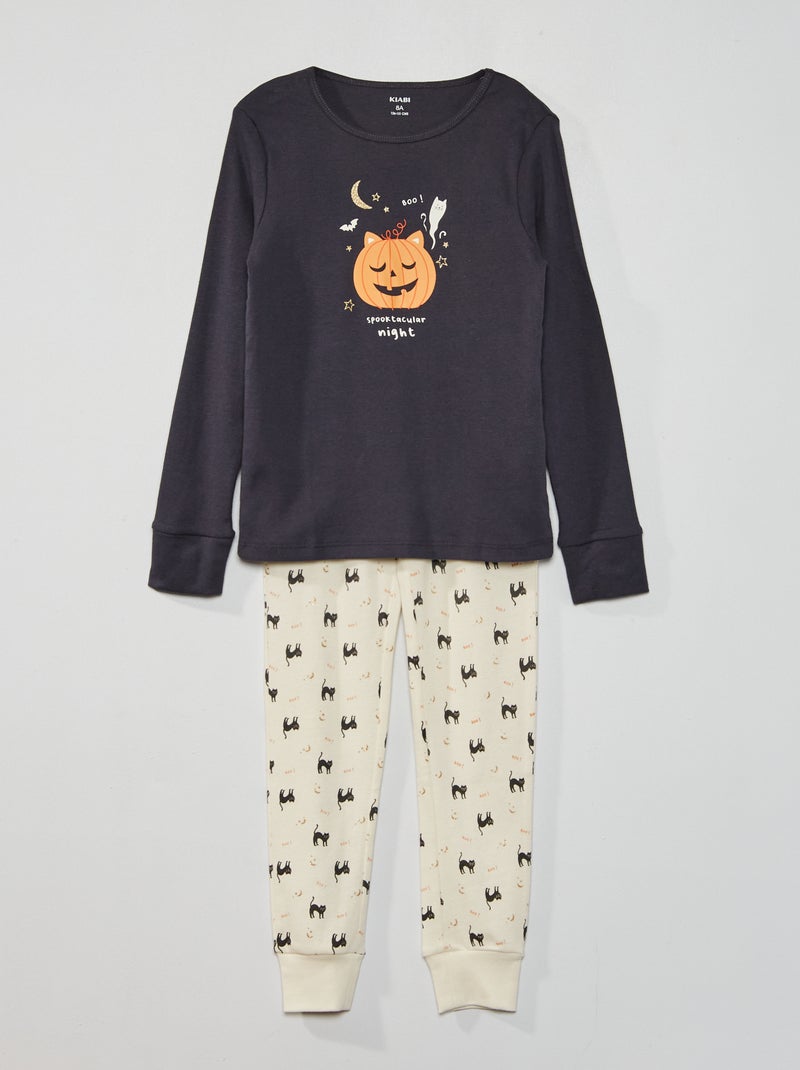 Pyjama 'Halloween' - 2 pièces NOIR - Kiabi