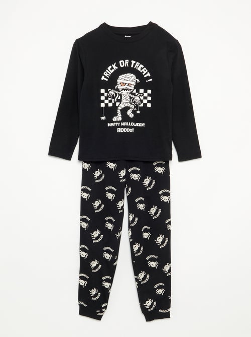 Pyjama 'Halloween' 2-delig - T-shirt met lange mouwen + broek - Kiabi