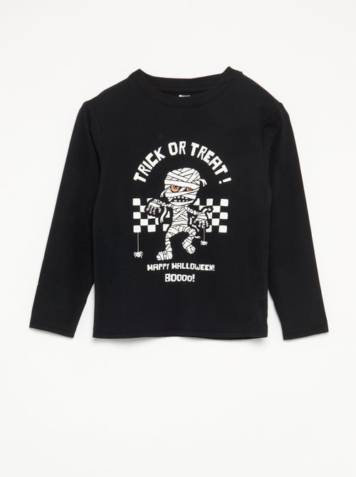 Pyjama 'Halloween' 2-delig - T-shirt met lange mouwen + broek - Kiabi