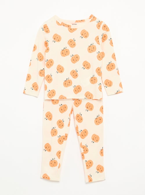 Pyjama 'Halloween' 2 pièces - T-shirt à manches longues + pantalon - Kiabi