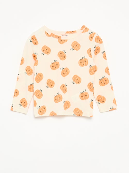 Pyjama 'Halloween' 2 pièces - T-shirt à manches longues + pantalon - Kiabi