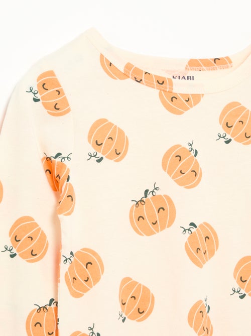 Pyjama 'Halloween' 2 pièces - T-shirt à manches longues + pantalon - Kiabi