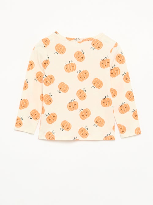 Pyjama 'Halloween' 2 pièces - T-shirt à manches longues + pantalon - Kiabi