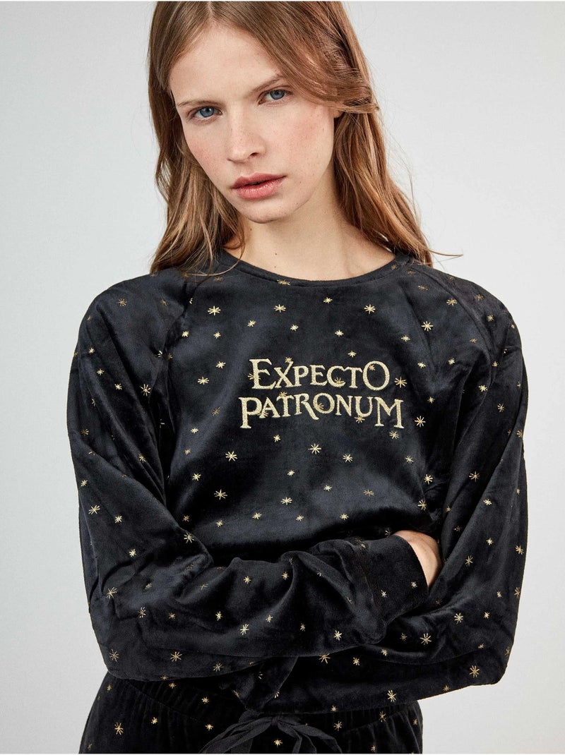 Pyjama harry potter avec imprimé effet paillettes Noir - Kiabi