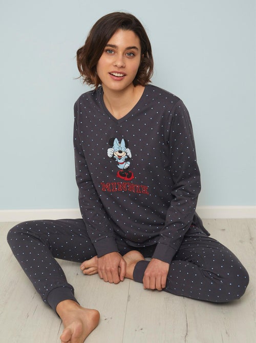 Pyjama haut et pantalon minnie shy disney - Kiabi