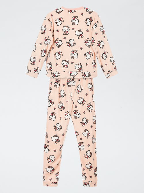 Pyjama 'Hello Kitty' 2 pièces - T-shirt à manches longues + pantalon - Kiabi Pyjama 'Hello Kitty' 2 pièces - T-shirt à manches longues + pantalon - Kiabi
