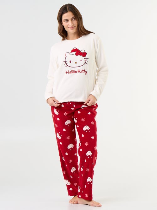 Pyjama 'Hello Kitty' en polaire - 2 pièces - Kiabi