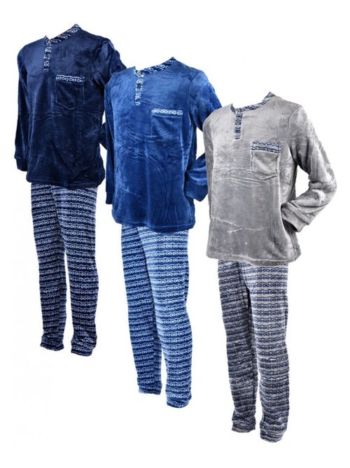 Pyjama heren fleece ECO - Kiabi Pyjama heren fleece ECO - Kiabi