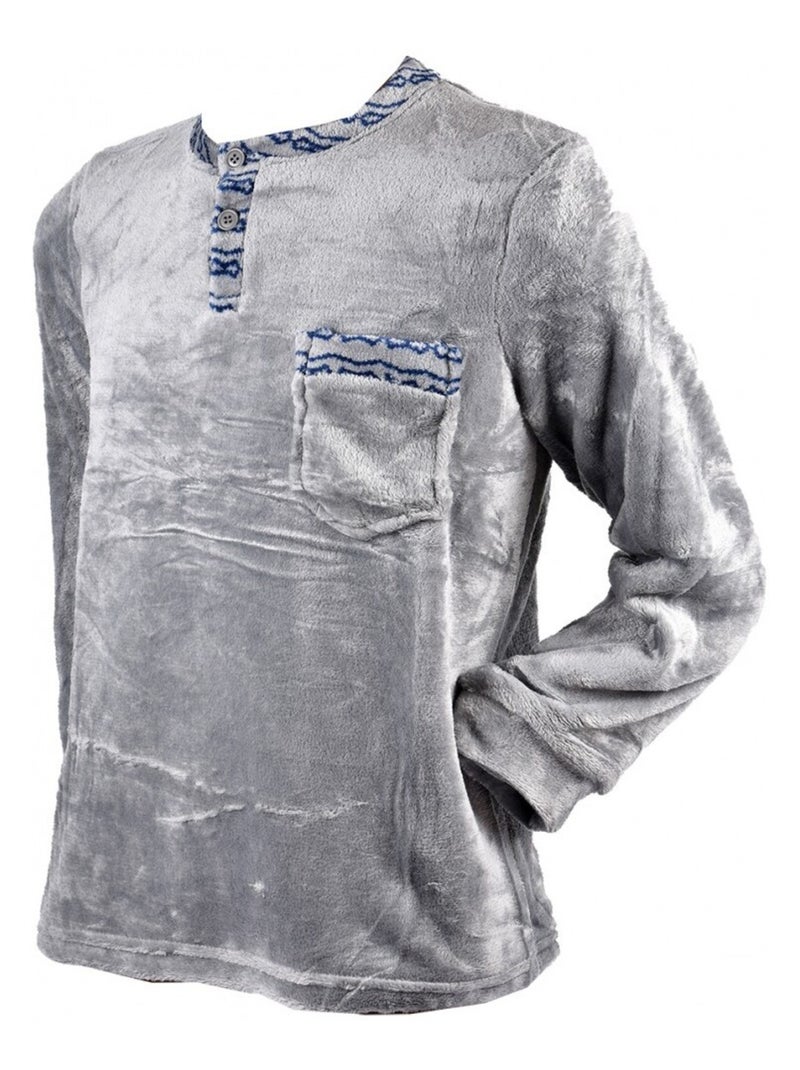 Pyjama heren fleece ECO Grijs - Kiabi