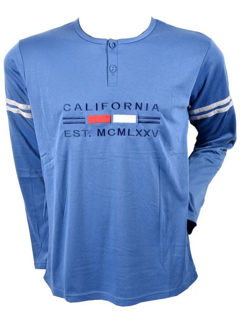 Pyjama Heren Lang SWEET SECRET Blauw - Kiabi