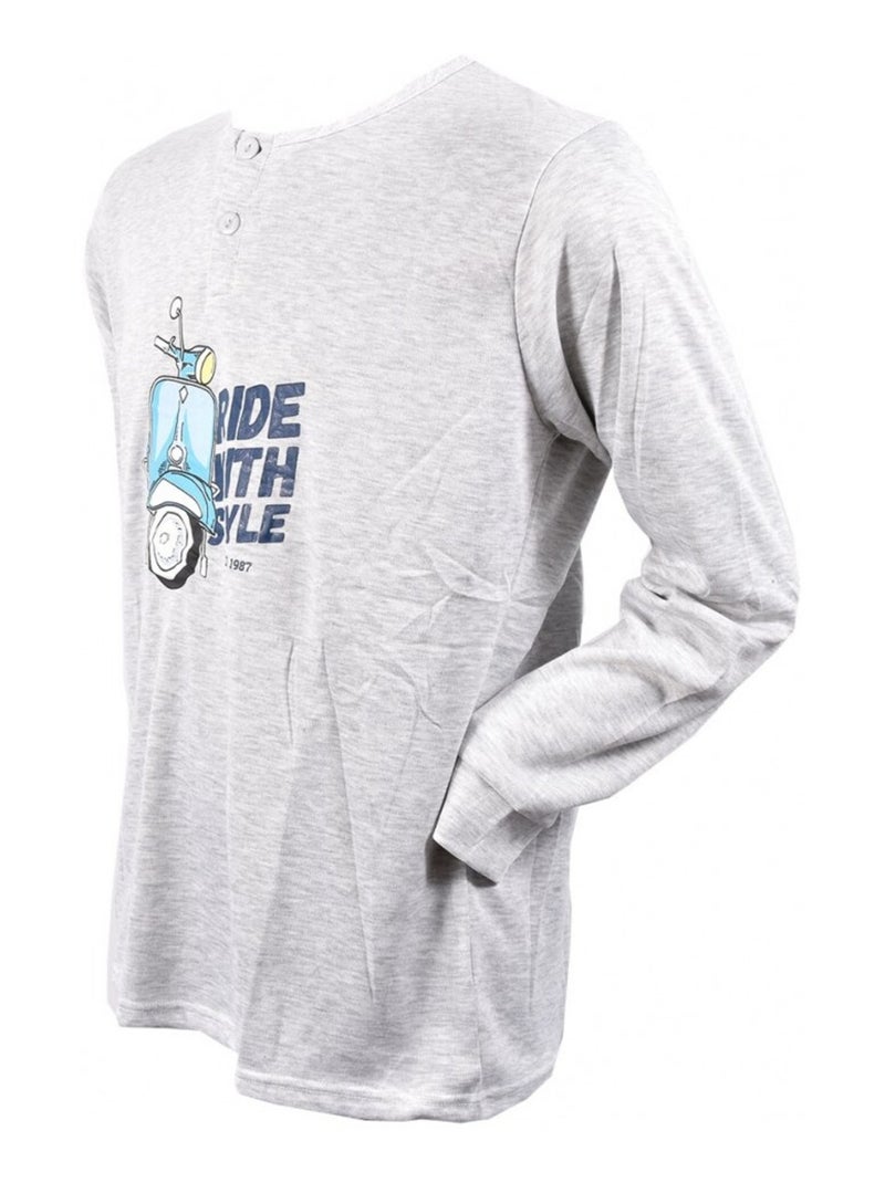 Pyjama Heren Lang SWEET SECRET Grijs - Kiabi
