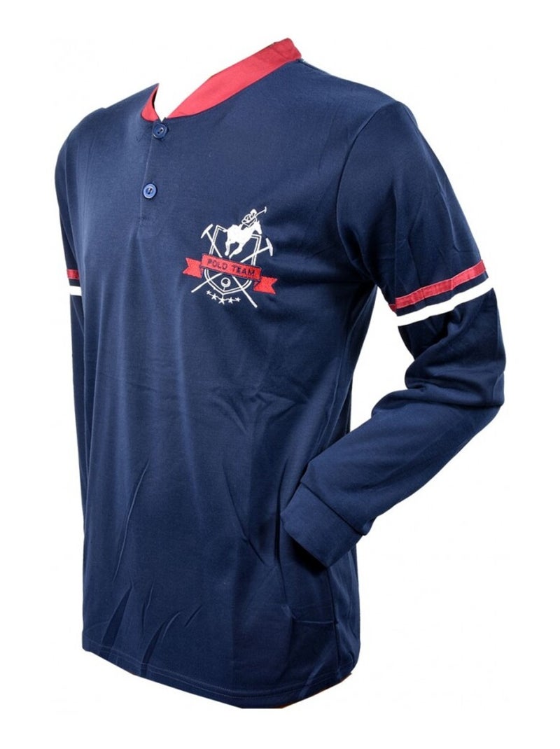 Pyjama Heren Lang SWEET SECRET Marineblauw - Kiabi