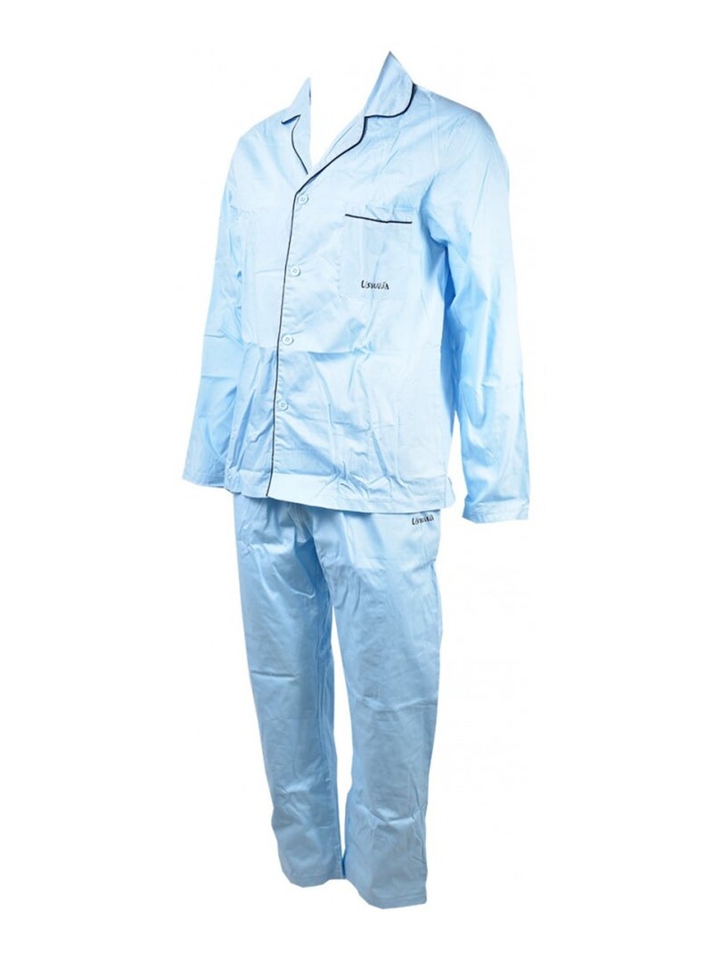 Pyjama heren USHUAIA Blauw Hemelsblauw - Kiabi