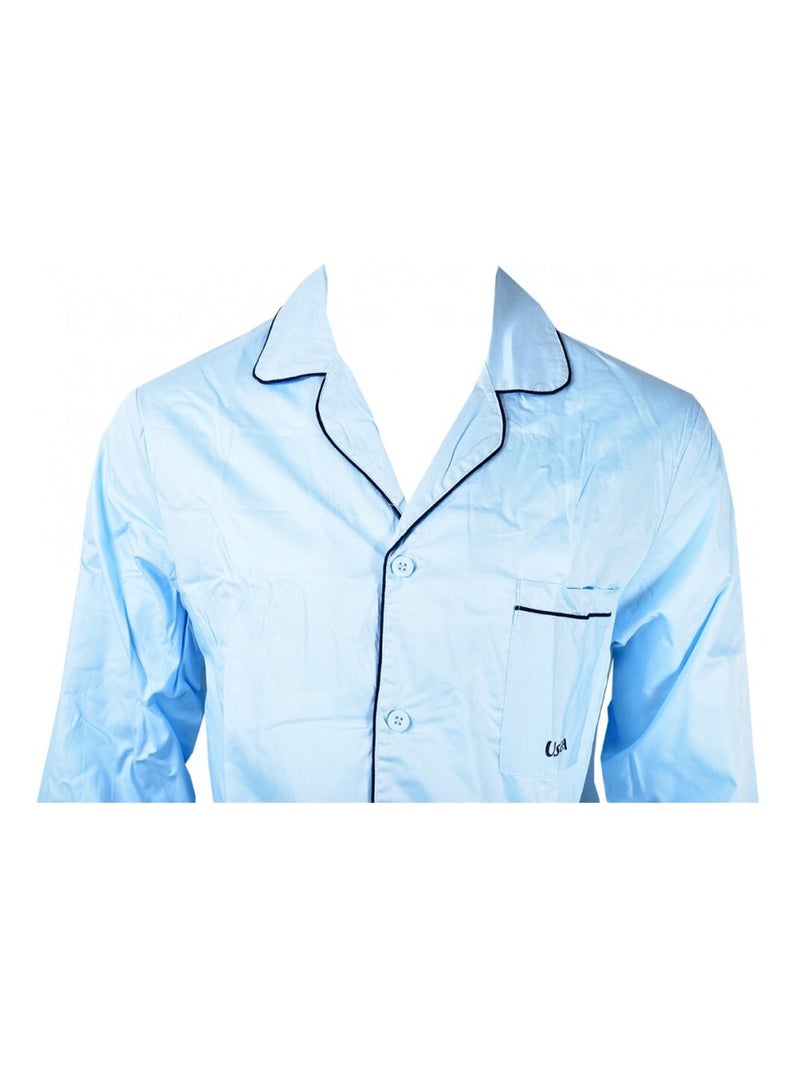 Pyjama heren USHUAIA Blauw Hemelsblauw - Kiabi