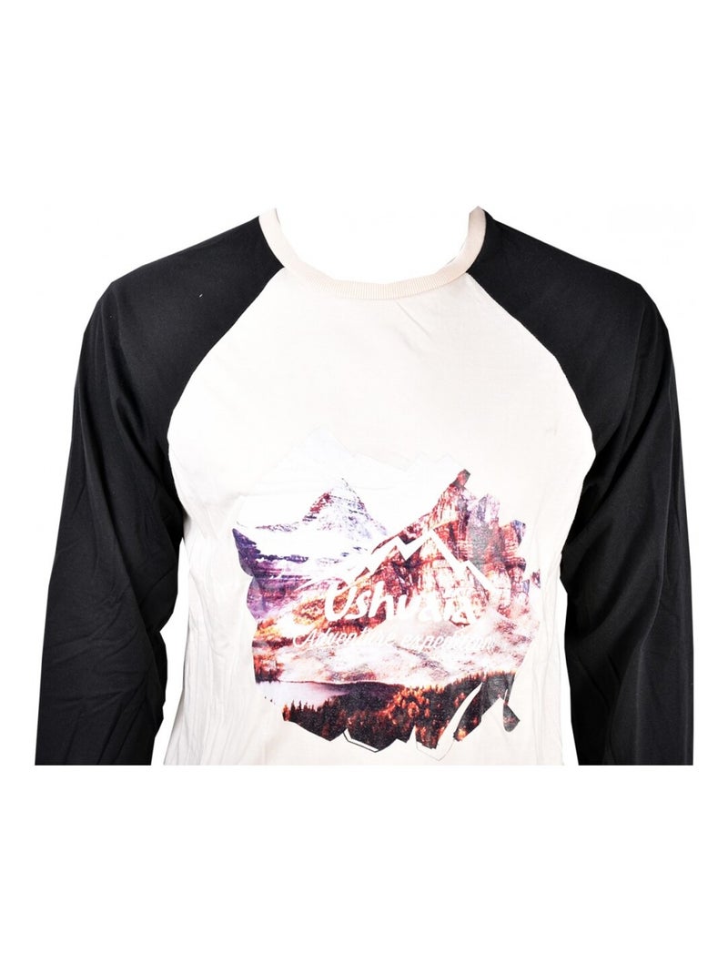 Pyjama heren USHUAIA Zwart Wit - Kiabi