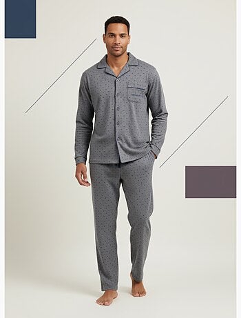 Pyjama homme hiver polaire boutonné c2529