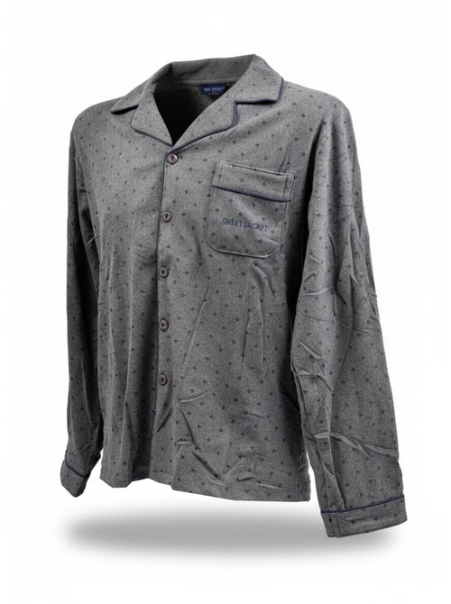 Pyjama homme hiver polaire boutonné c2529 - Kiabi Pyjama homme hiver polaire boutonné c2529 - Kiabi