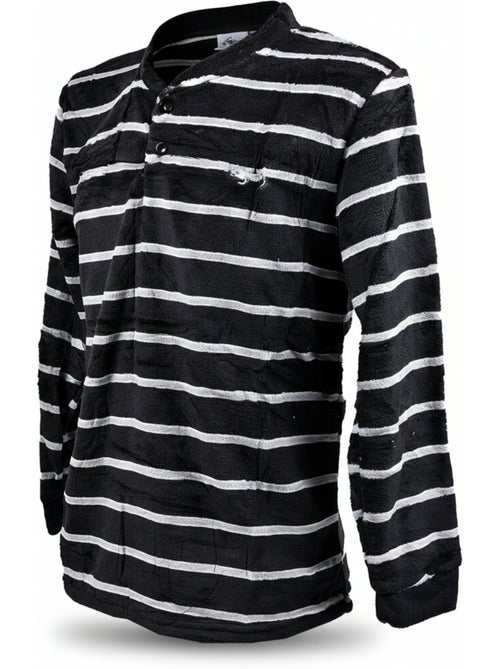 Pyjama Homme Hiver Polaire Doux RAYURE Z2654 - Kiabi