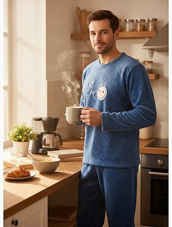 Pyjama Homme Hiver Polaire Doux SMILE
