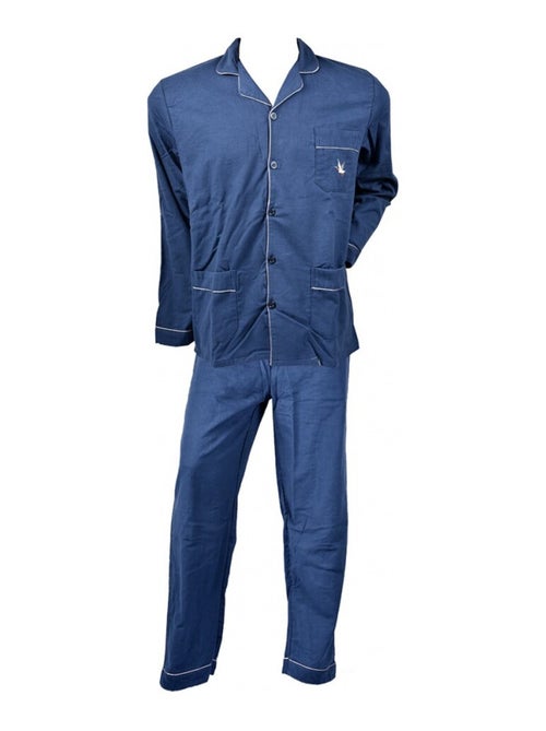 Pyjama homme long chevignon boutonné - Kiabi