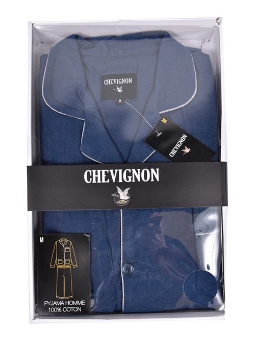 Pyjama homme long chevignon boutonné - Kiabi