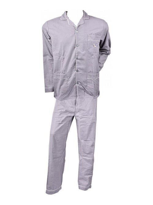 Pyjama homme long chevignon boutonné - Kiabi