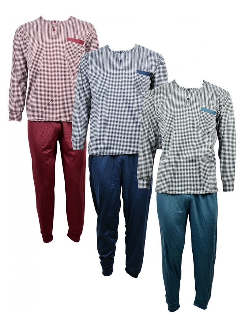 Pyjama Homme Long Eco Bordeaux - Kiabi