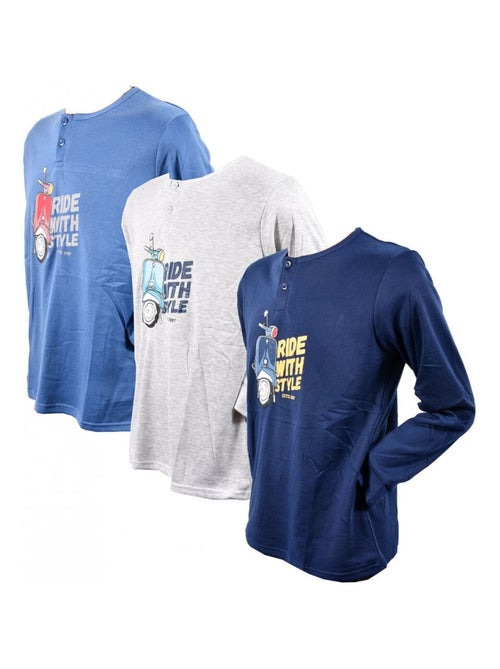Pyjama Homme Long SWEET SECRET - Pack de 3 - Kiabi Pyjama Homme Long SWEET SECRET - Pack de 3 - Kiabi