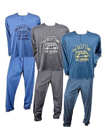 Pyjama Homme Long SWEET SECRET - Pack de 3