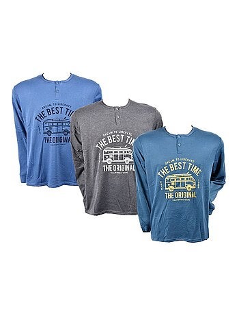 Pyjama Homme Long SWEET SECRET - Pack de 3