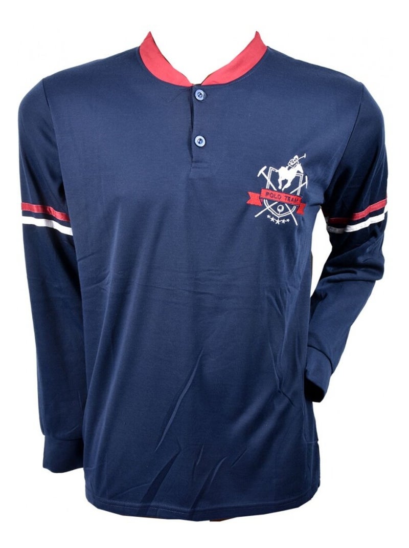 Pyjama Homme Long SWEET SECRET Bleu marine - Kiabi