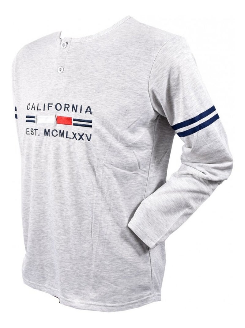 Pyjama Homme Long SWEET SECRET Gris - Kiabi