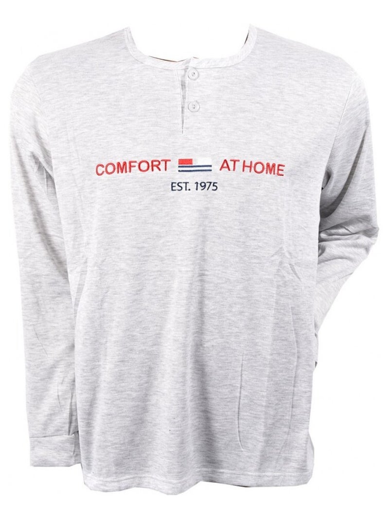 Pyjama Homme Long SWEET SECRET Gris - Kiabi