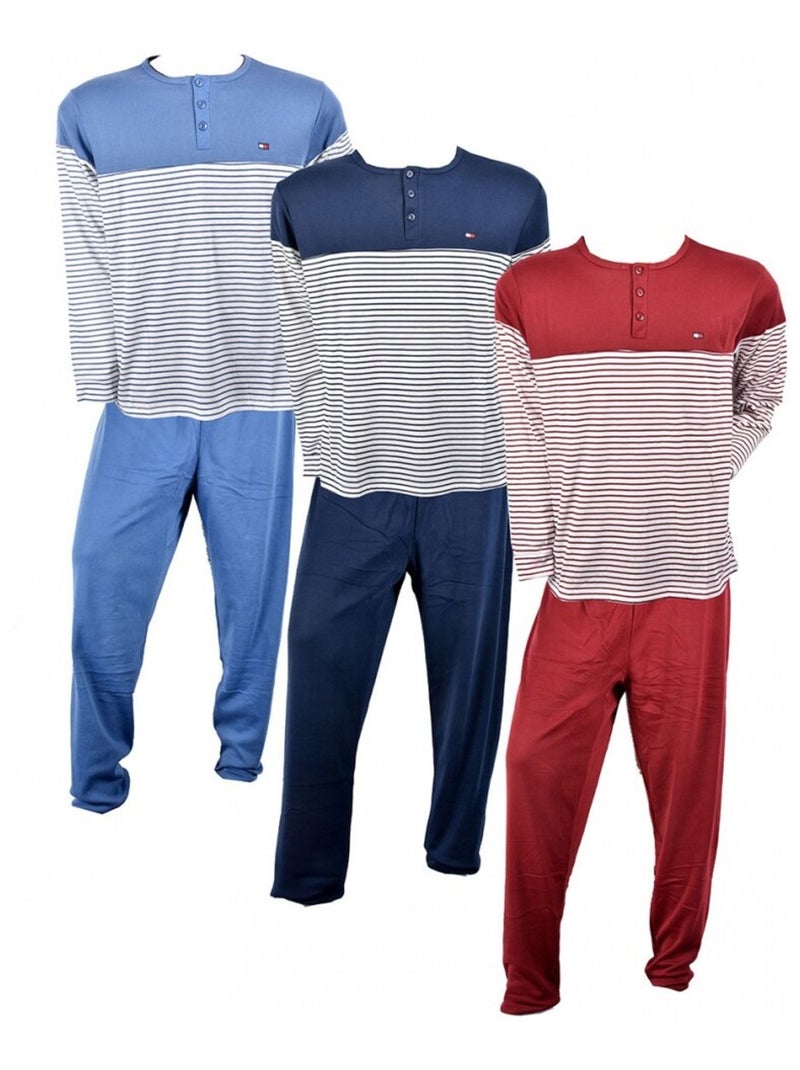 Pyjama Homme Long SWEET SECRET Rouge - Kiabi
