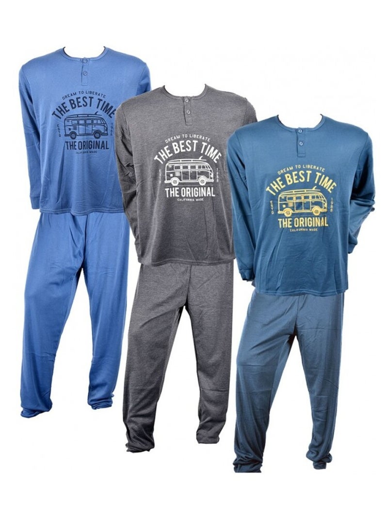 Pyjama Homme Long SWEET SECRET Vert - Kiabi