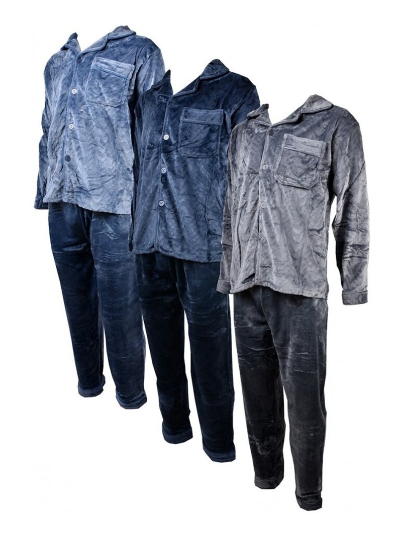 Pyjama Homme POLAIRE ECO Bleu marine - Kiabi