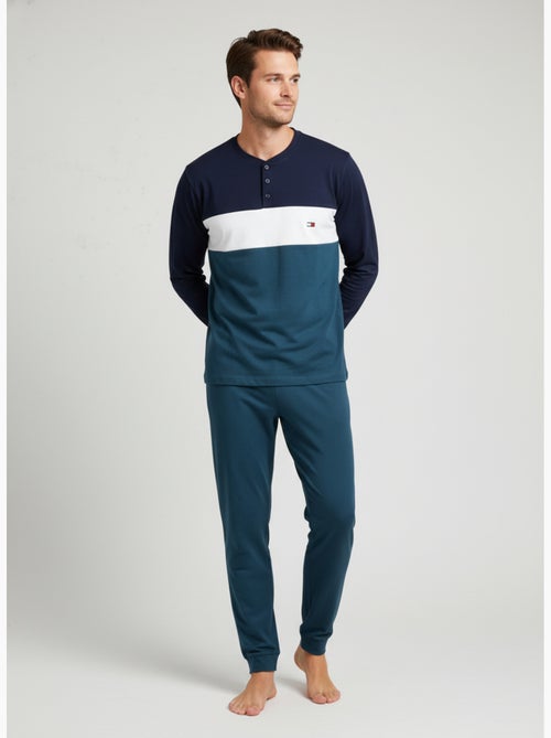 Pyjama Homme Tricolore Microfibre Stretch C2520 - Kiabi