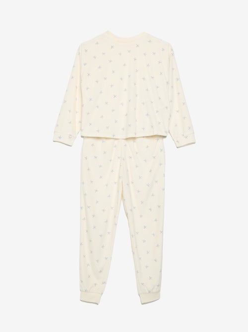 Pyjama imprimé 2 pièces - Sweat + pantalon - Kiabi