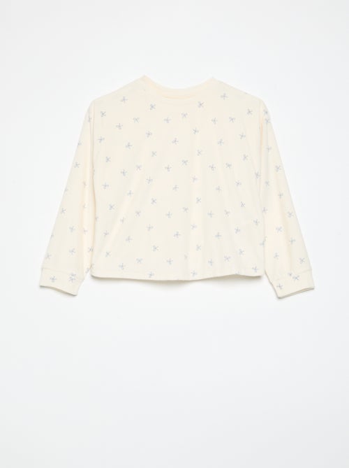 Pyjama imprimé 2 pièces - Sweat + pantalon - Kiabi