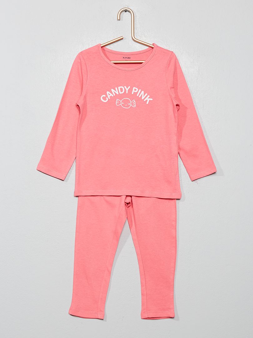 Pyjama imprimé 'bonbon' rose - Kiabi