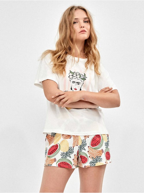 Pyjama imprimé collection frida - Kiabi